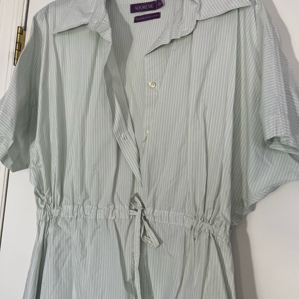 Adore Me Light Green Striped Dress